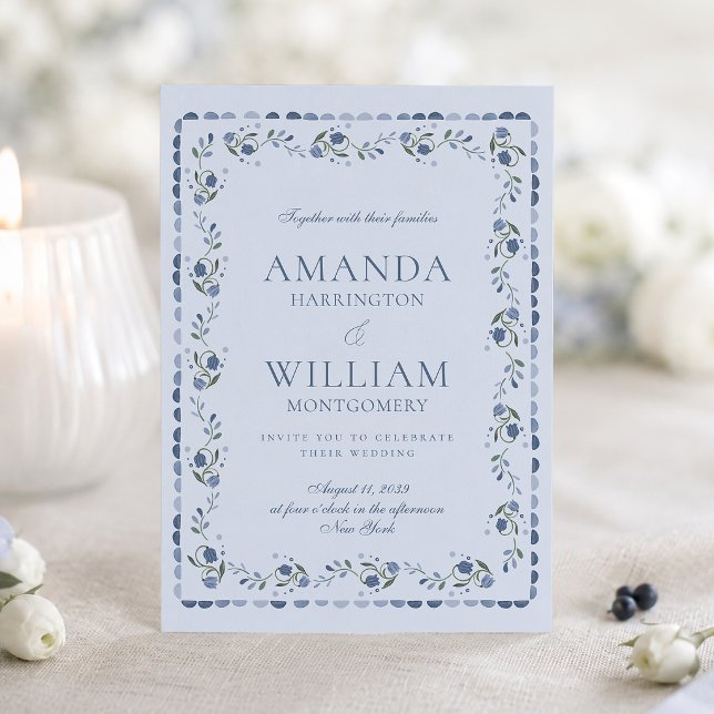 Invitación de boda de estilo folk escandinavo en a (Subido por el creador)