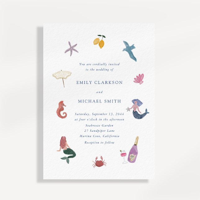 Invitación de boda de estilo italiano costero capr (Subido por el creador)