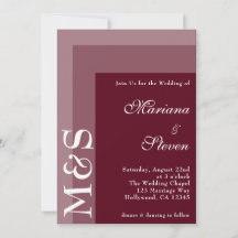Invitación de boda de estilo moderno simple de Bor