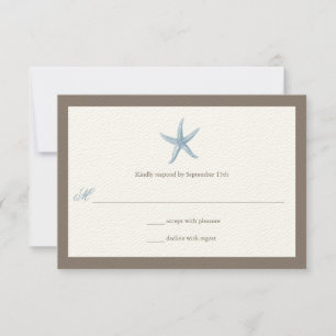Invitación de Boda de Estrella de Mar - AZUL