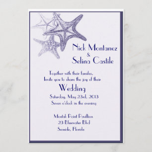 invitación de boda de estrella marina