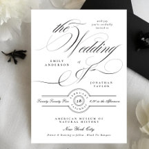 Invitación de boda de etiqueta elegante negra cali