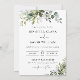 Invitación de boda de eucalipto
