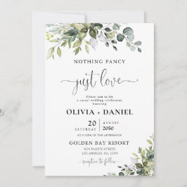 Invitación de boda de eucalipto