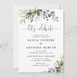 Invitación de boda de eucalipto