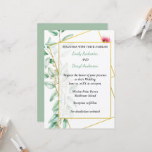 Invitación de boda de eucalipto