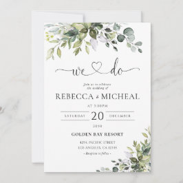 Invitación de boda de eucalipto
