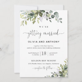 Invitación de boda de eucalipto