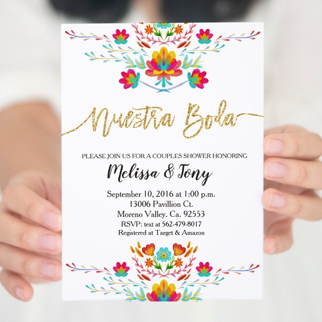 Invitación de Boda de Fiesta Mexicana para Parejas (Subido por el creador)