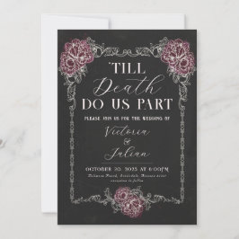 Invitación de boda de fiesta victoriana gótica