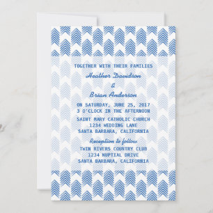 Invitación de boda de Flechas Tribales Azules
