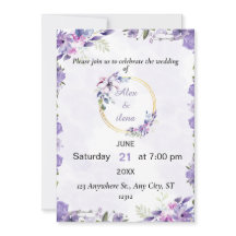 Invitación de Boda de Flor de Acuarela Estética de