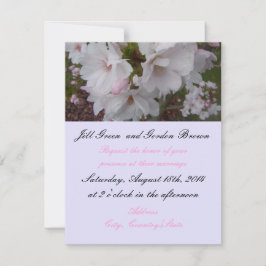 Invitación de boda de flor de cerezo