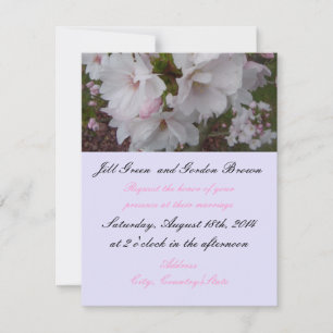 Invitación de boda de flor de cerezo