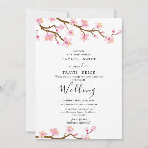 Invitación de Boda de Flor de Cerezo