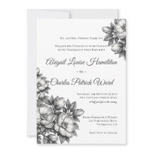 Invitación de Boda de Flor de Magnolia Elegante