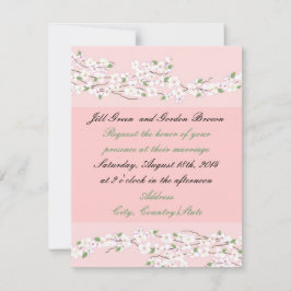 Invitación de boda de flor de rosa elegante