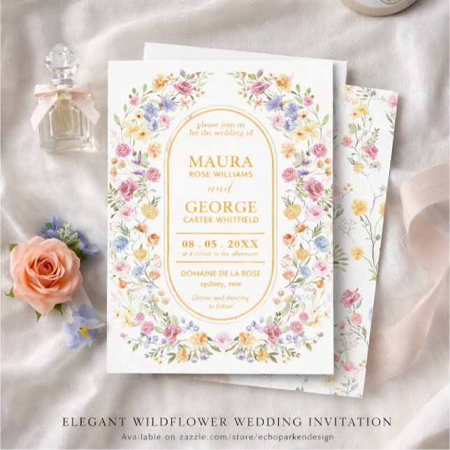 invitación de boda de flor silvestre (Subido por el creador)