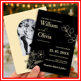 Invitación de Boda de Flor Silvestre Amarilla Mant