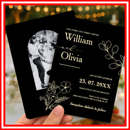 Invitación de Boda de Flor Silvestre Amarilla Mant