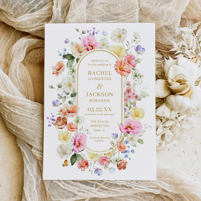 Invitación de Boda de Flor Silvestre, Boda Floral  (Subido por el creador)