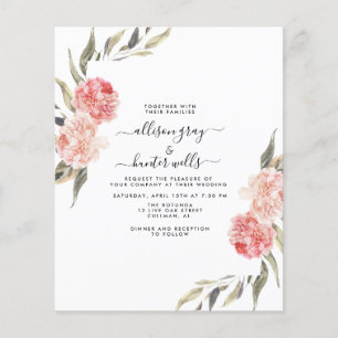 Invitación de Boda de Floral Presupuesto   Folleto