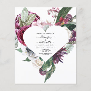 Invitación de Boda de Floral Presupuesto Folleto