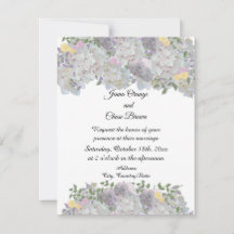 Invitación de boda de flores de jardín rústicas su