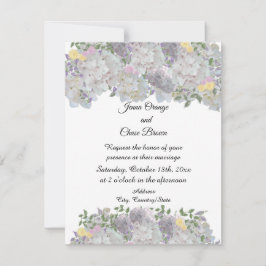 Invitación de boda de flores de jardín rústicas su