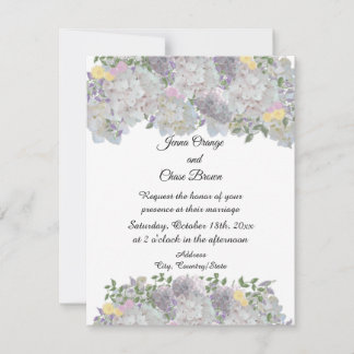 Invitación de boda de flores de jardín rústicas su