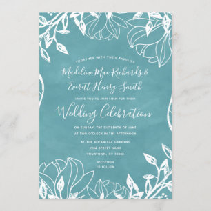 Invitación de boda de flores de primavera editable