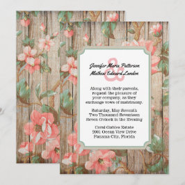 Invitación de Boda de Flores de Primavera Rústicas