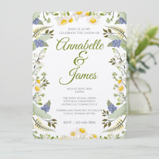 Invitación de Boda de Flores de Verano