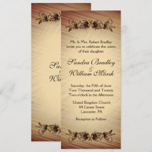 Invitación de boda de flores rústicas