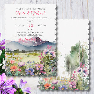 Invitación de boda de flores silvestres de tomillo