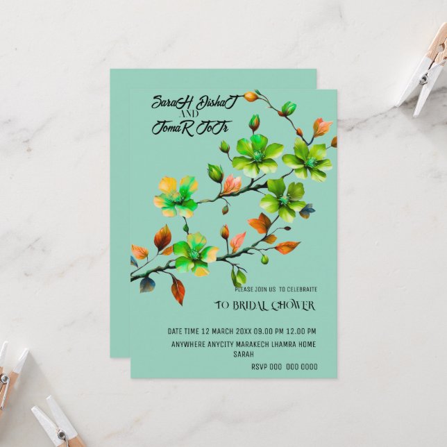 Invitación de boda de flores silvestres de verano  (Anverso/Reverso In Situ)