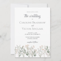 Invitación de boda de flores silvestres del bosque