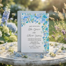 Invitación de boda de flores silvestres elegante
