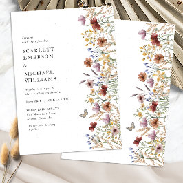 Invitación de boda de flores silvestres modernas b
