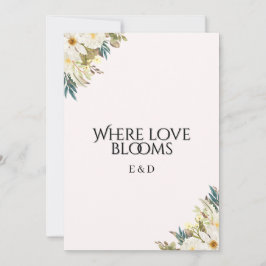 Invitación de boda de flores silvestres rústicas