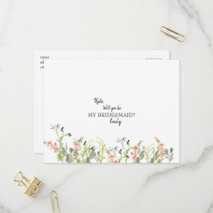 Invitación de Boda de Flores Silvestres ¿Serás Mi