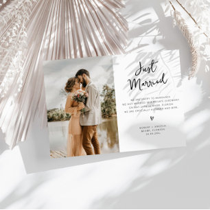 invitación de boda de foto de escritura casada