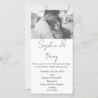invitación de boda de foto personalizable