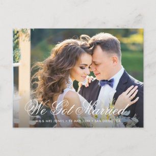 Invitación de boda de fotografía de moda para novi