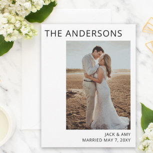 Invitación de Boda de fotografía elegante y minami