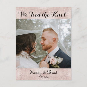 Invitación de Boda de fotografía Rosa moderna