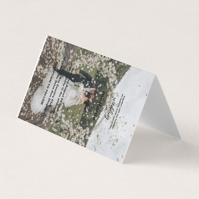 INVITACIÓN DE BODA DE FOTOGRAFÍAS DE PAREJA (Anverso)
