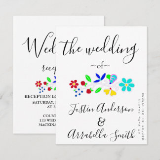 Invitación de Boda de Fresa Floral Anishinaabe