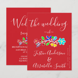 Invitación de Boda de Fresa Floral Anishinaabe
