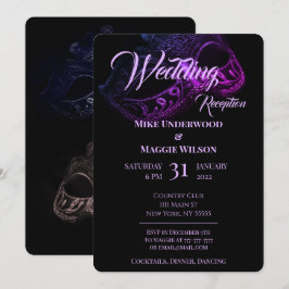 Invitación de boda de gala por la noche